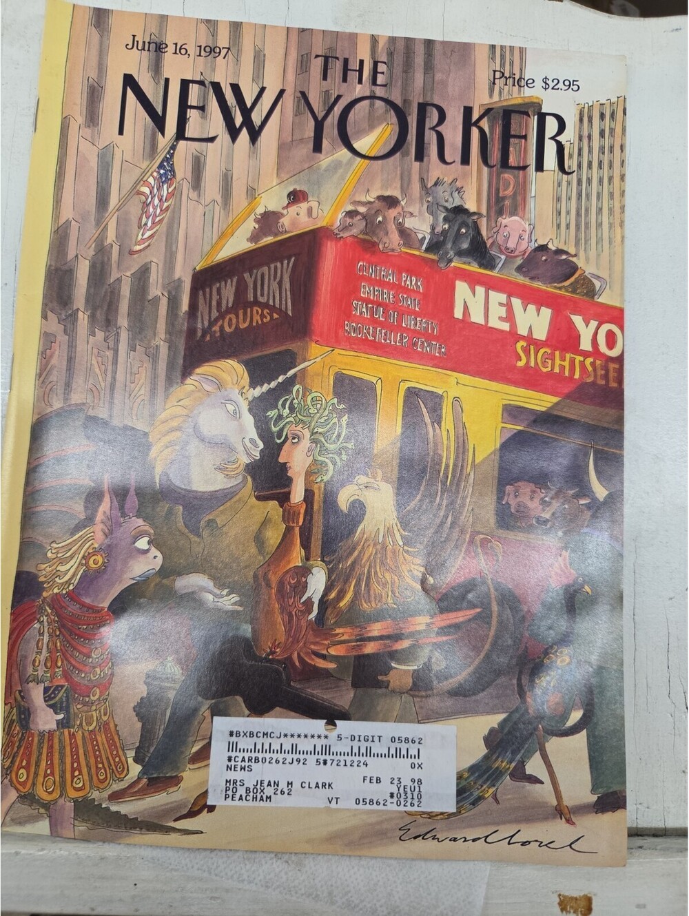 June 16 1997 The New Yorker Magazine Cover By Edward Soral